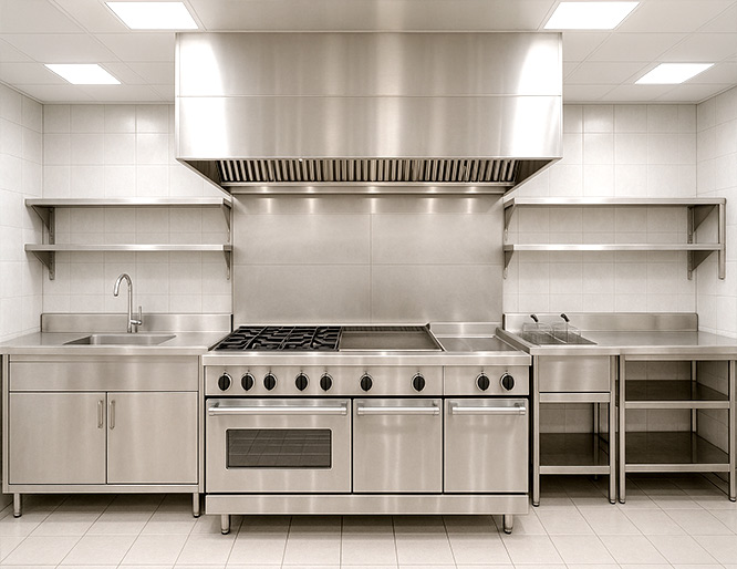 Instalación de cocinas profesionales para restaurantes, hoteles, hospitales, colegios hostelería en Barcelona