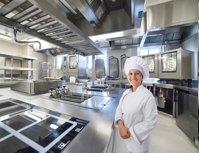Instalación de cocina industriales profesionales para restaurantes, hoteles, hospitales, colegios hostelería en Barcelona